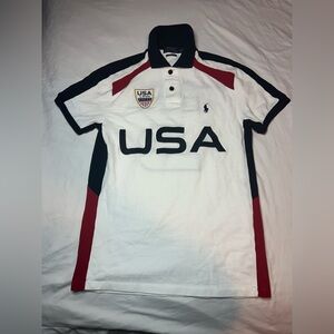 Polo by Ralph Lauren White and Red Men's Shirt